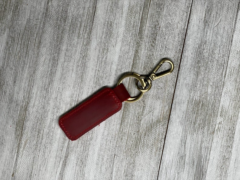 Handwriting Keychain Customized Leather Keychain Engraved Keychain Personalized Handwriting gift 3rd Year Anniversary gift Christmas gift Wine Red