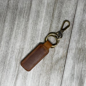 Handwriting Keychain Customized Leather Keychain Engraved Keychain Personalized Handwriting gift 3rd Year Anniversary gift Christmas gift Light Brown