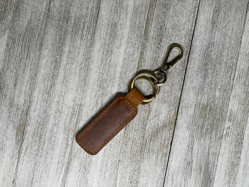 Handwriting Keychain Customized Leather Keychain Engraved Keychain Personalized Handwriting gift 3rd Year Anniversary gift Christmas gift Light Brown