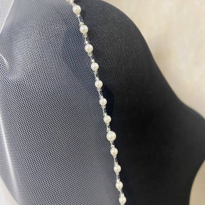 Pearl wedding veil