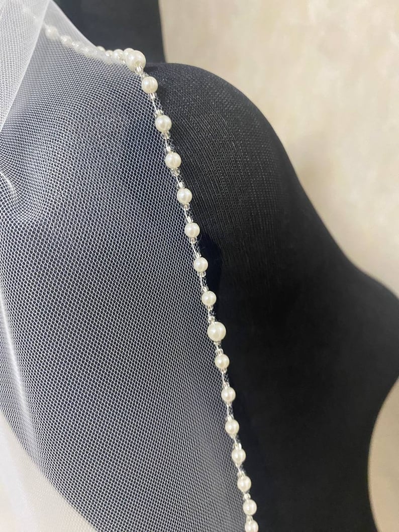 Pearl wedding veil