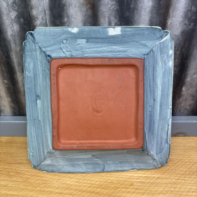 Vtg MacKenzie Childs Ceramic Square "Revised" Hopscotch 12" Dinner Plate Retired image 13