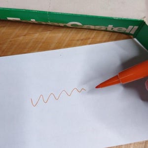 Rotulador Faber Castell Wonderiter naranja 12, plástico sólido, punta fina, vintage, años 80 y 90 imagen 7