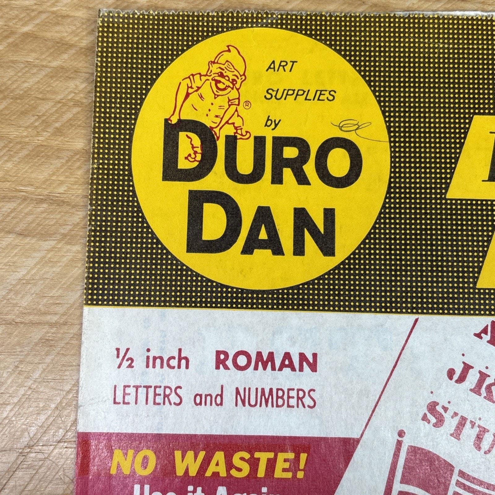 Duro Lettering VTG Duro Dan Lettering Guide Stencil Stenso #20 Roman 1/2” 1966 Decal ...
