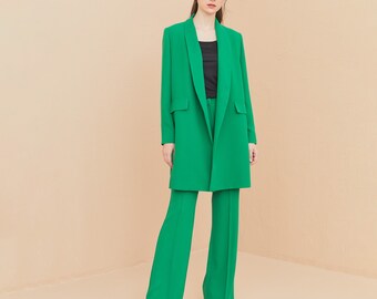 Pants Jacket Suit Green