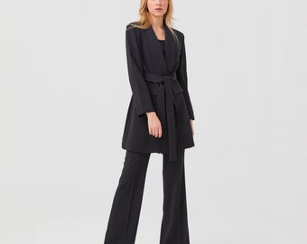 Pants Jacket Suit Black