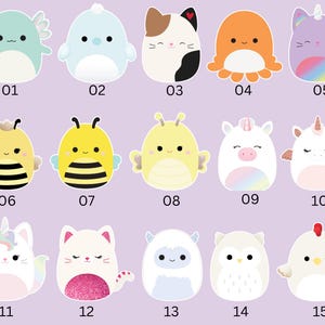 Squishmallow Stickers, Kindle Stickers, Waterbottle Stickers, Kids Stickers, Squishmallow Party Stickers