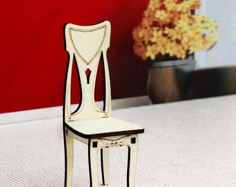 1:24 Dollhouse Miniature Furniture. Miniature Chairs. Art Nouveau Chair. Model Lefebre