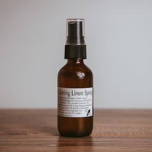 Natuurlijke linnenspray | Kussen- en kamermist etherische olie | Slaapspray voor beddengoed en stof | Handgemaakte kalmerende aromatherapienevel