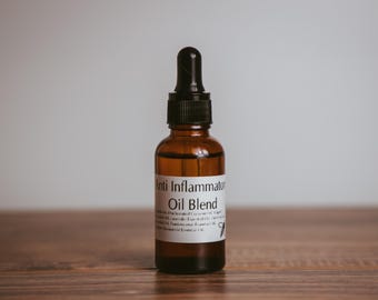 Aceite corporal calmante de hierbas / Mezcla de aceites esenciales para masajes / Aromaterapia botánica calmante / Cuidado de la piel en lotes pequeños / Base de aceite de coco