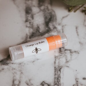 Natural Lip Balm | Organic Beeswax & Shea | Wild Orange or Lavender | Handmade Lip Care | Tinted Balm with Essential Oils