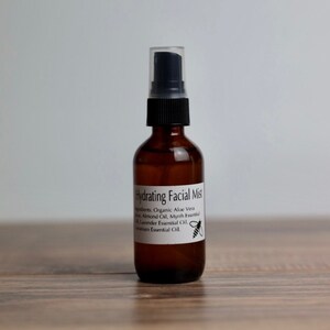 Hydrating Facial Mist | Natural Face Toner Spray | Aloe & Essential Oils | Soothing Skin Care | Handmade Refresh Mist for Glow