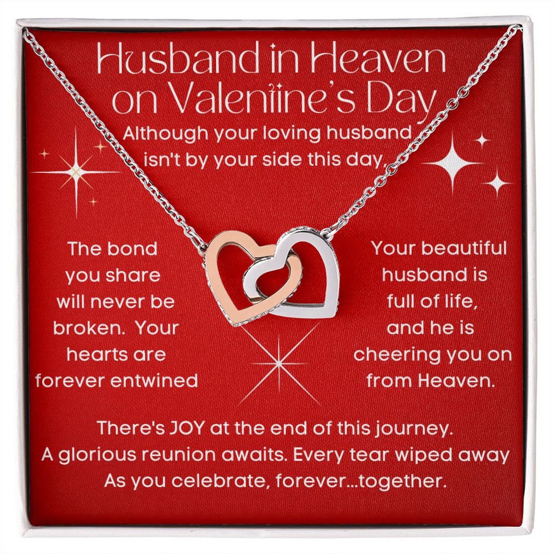 Husband in Heaven for Valentine's Day Memorial Heart - Etsy