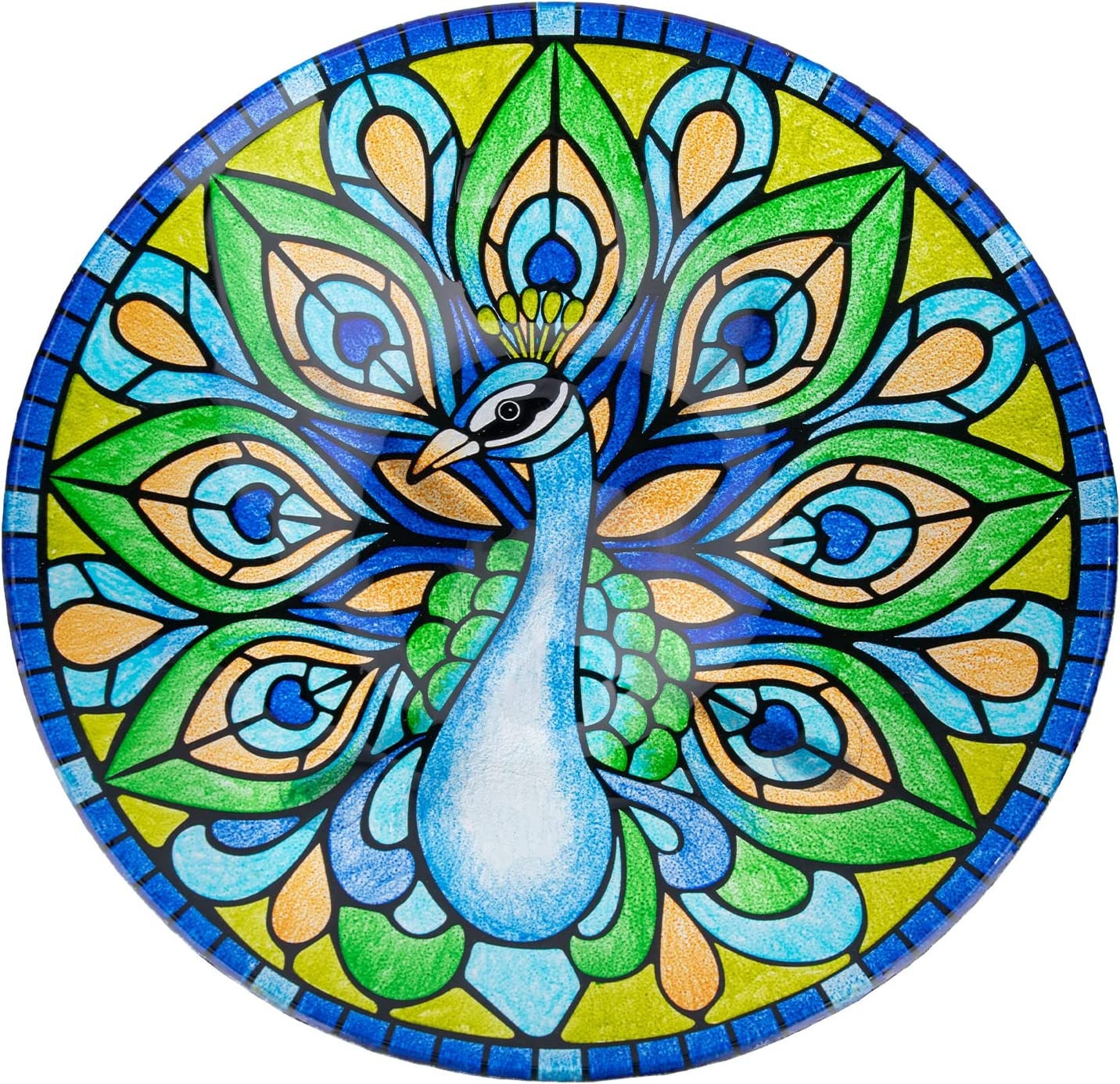 Bird Baths for Outdoor, Glass Bird Baths Outside Garden Birdfeeder With