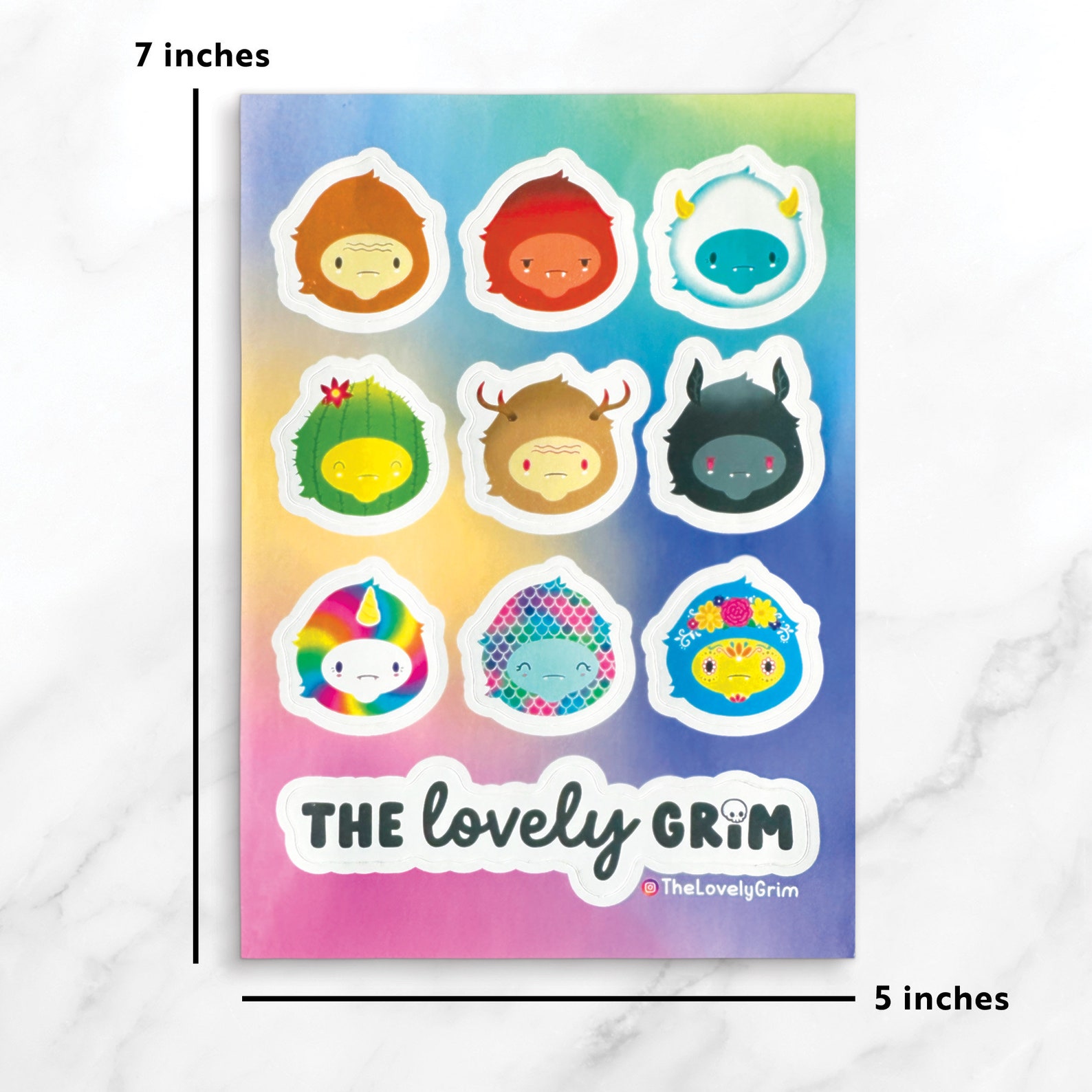 Bigfoot Head Cryptid Sticker Sheet | Cryptid Paranormal Stickers ...