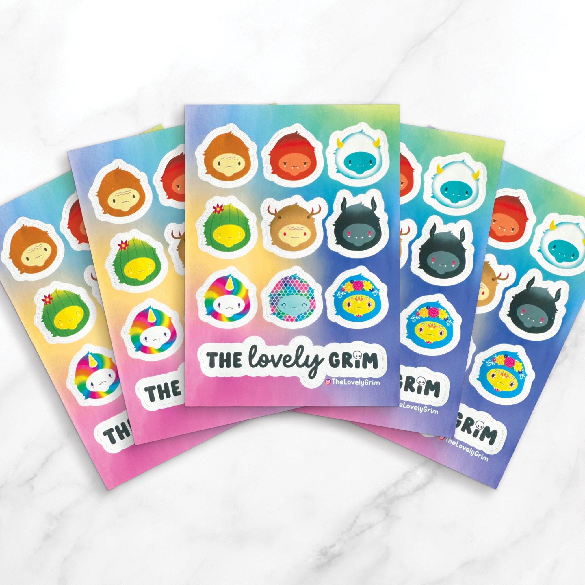 Bigfoot Head Cryptid Sticker Sheet | Cryptid Paranormal Stickers ...