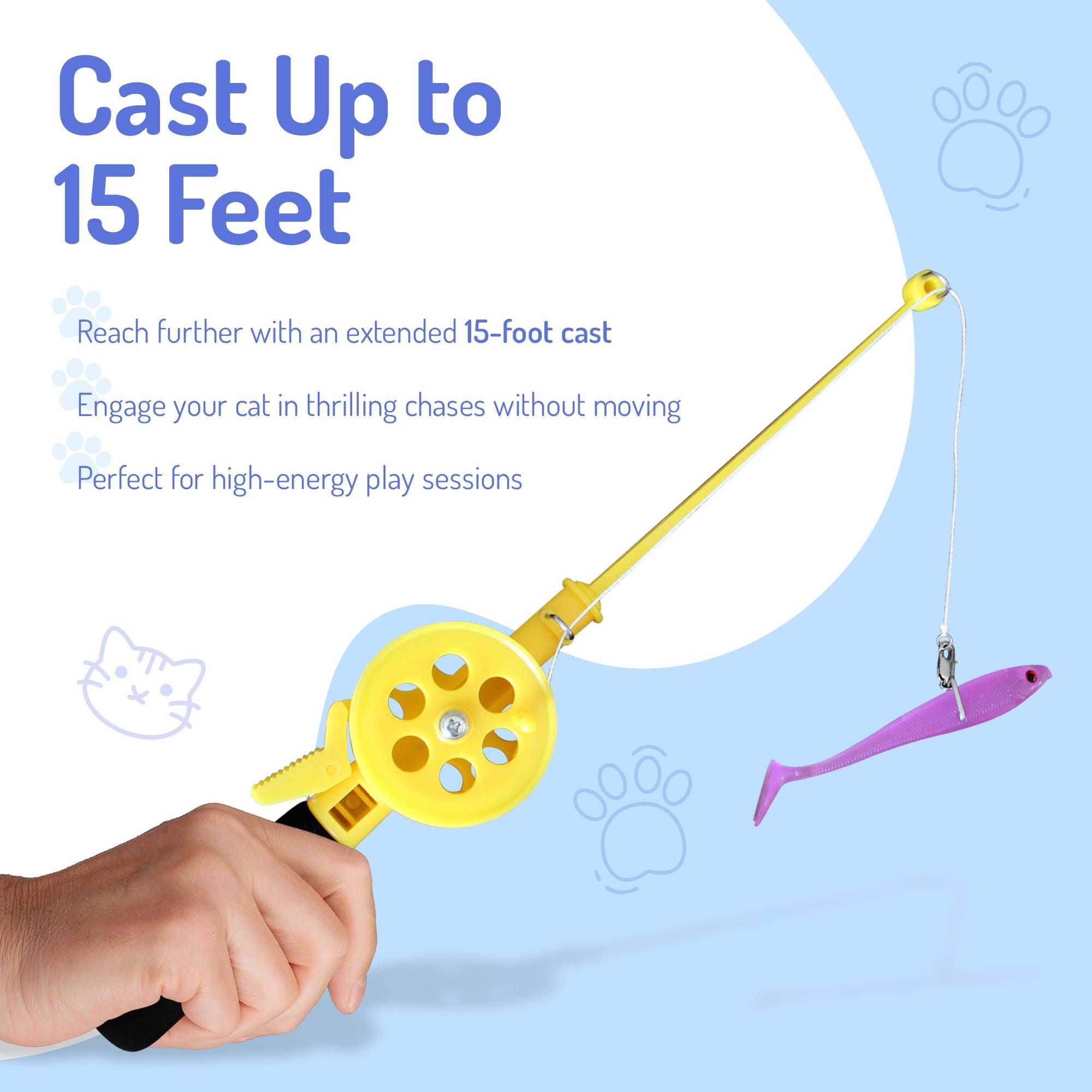 Cat Fishing Pole Toy - Fishing Rod Toy for Cat, Casts and Reels 15 Feet! Safe Interactive Cat Toy. - Etsy Cat Fishing Pole Toy - Fishing Rod Toy for Cat, Casts and Reels 15 Feet! Safe Interactive Cat Toy. - Etsy