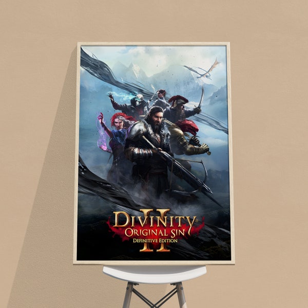 Póster de Divinity Original Sin 2, carteles de juegos, arte de pared de lienzo, impresión de alta calidad, impresión de pared, impresión de pared de lienzo, póster de lienzo sin marco