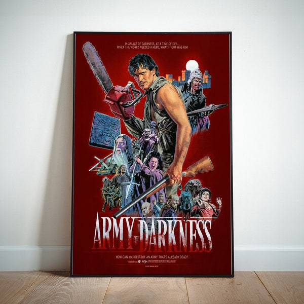 Army of Darkness Posters, Movie Posters, Canvas Wall Art, High Quality Print, Wall Print, Canvas wall Print, Canvas Poster