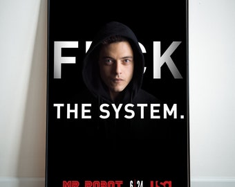 Mr Robot Posters, Movie Posters, Canvas Wall Art, High Quality Print, Wall Print, Canvas wall Print, Frameless Canvas Poster