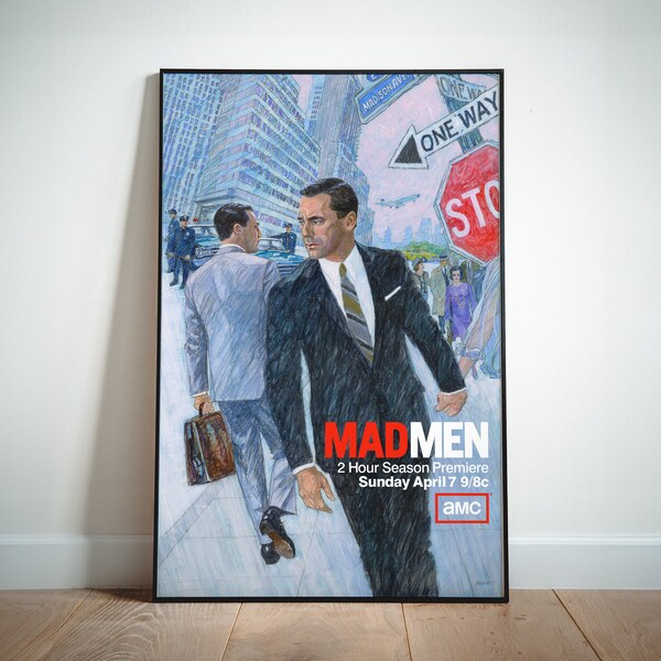 Mad Men Poster, Tv Show Posters, Canvas Wall Art, High Quality Print, Wall Print, Canvas wall Print, Frameless Canvas Poster