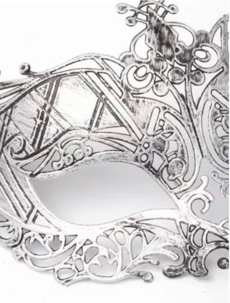 Silver Masquerade Cosplay Silver Mask Halloween Fancy Dress Burlesque