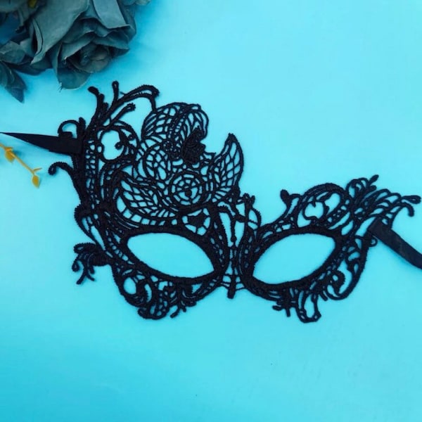 Black  Masquerade - Cosplay - Black Mask Halloween - Fancy Dress - Burlesque Dance Costume