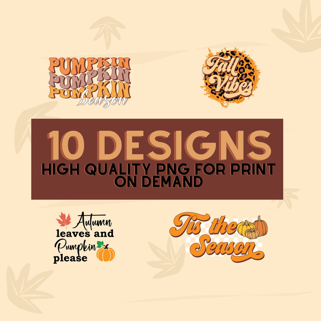 Fall Bundle PNG, Pumpkin Spice Junkie PNG, Thankful PNG, Autumn Digital ...