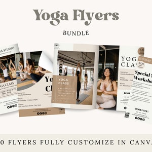 Yoga Flyer Template | Fitness Flyer | Editable Yoga Template | Health Wellness | Yoga Promotion | Canva Flyer | Yoga Tshirt | Yoga Class