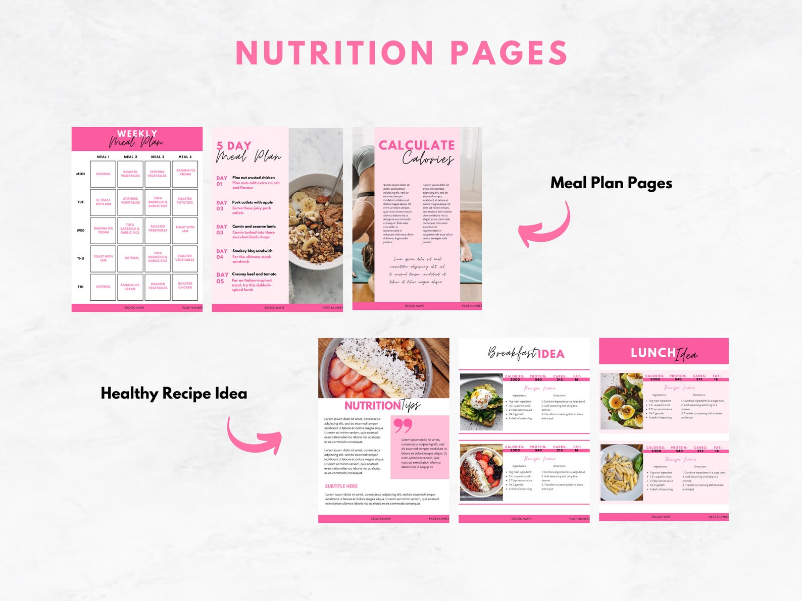 Fitness Program Template Canva Fitness Ebook Template Personal Training ...