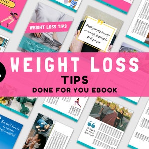 Done For You | Weight Loss Tips eBook Canva Template for Health and Fitness Coaches | How to Lose Weight | PLR eBook | Weight Loss Guide