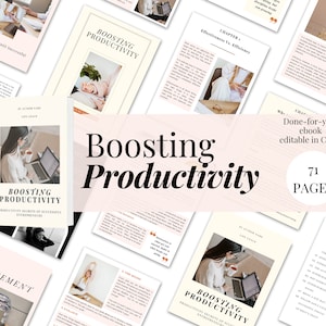 Boosting Productivity Done For You Ebook | PLR Ebook | Life Coach | Editable Rebrandable | Lead Magnet | Motivational Coach PLR Course
