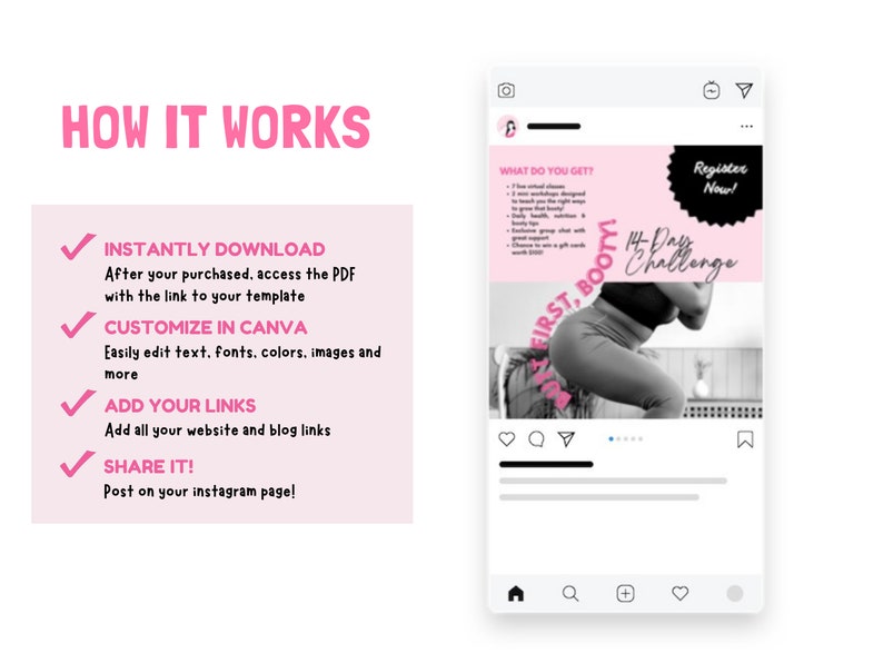65 Fitness Instagram Post Templates | Gym, Workout, Health Coach, Personal Trainer (Canva) Digital Download image 10