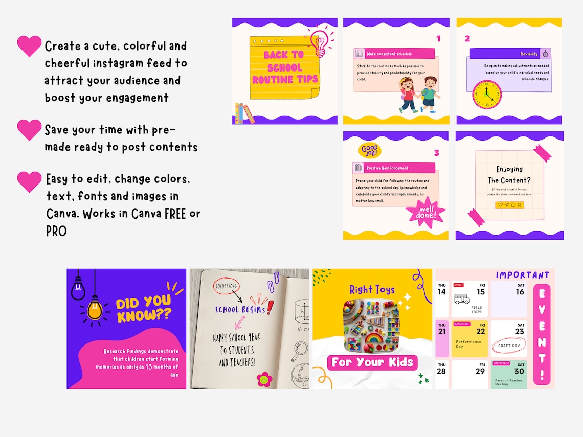40 Kids Education Instagram Templates | School Kids Content | Canva ...