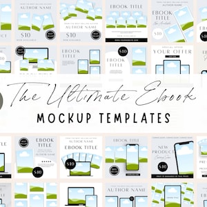 50 Ebook Mockup Template | Canva Editable Template | Lead Magnet Template | Magazine Mockup | Ebook Mockup Canva | Etsy Listing Mockup