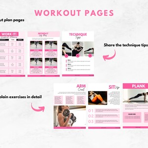 Fitness Program Template Canva | Fitness Ebook Template | Personal ...