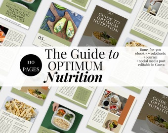 Optimum Nutrition Guide Ebook | Weight Loss Coaching Program (Canva Editable)