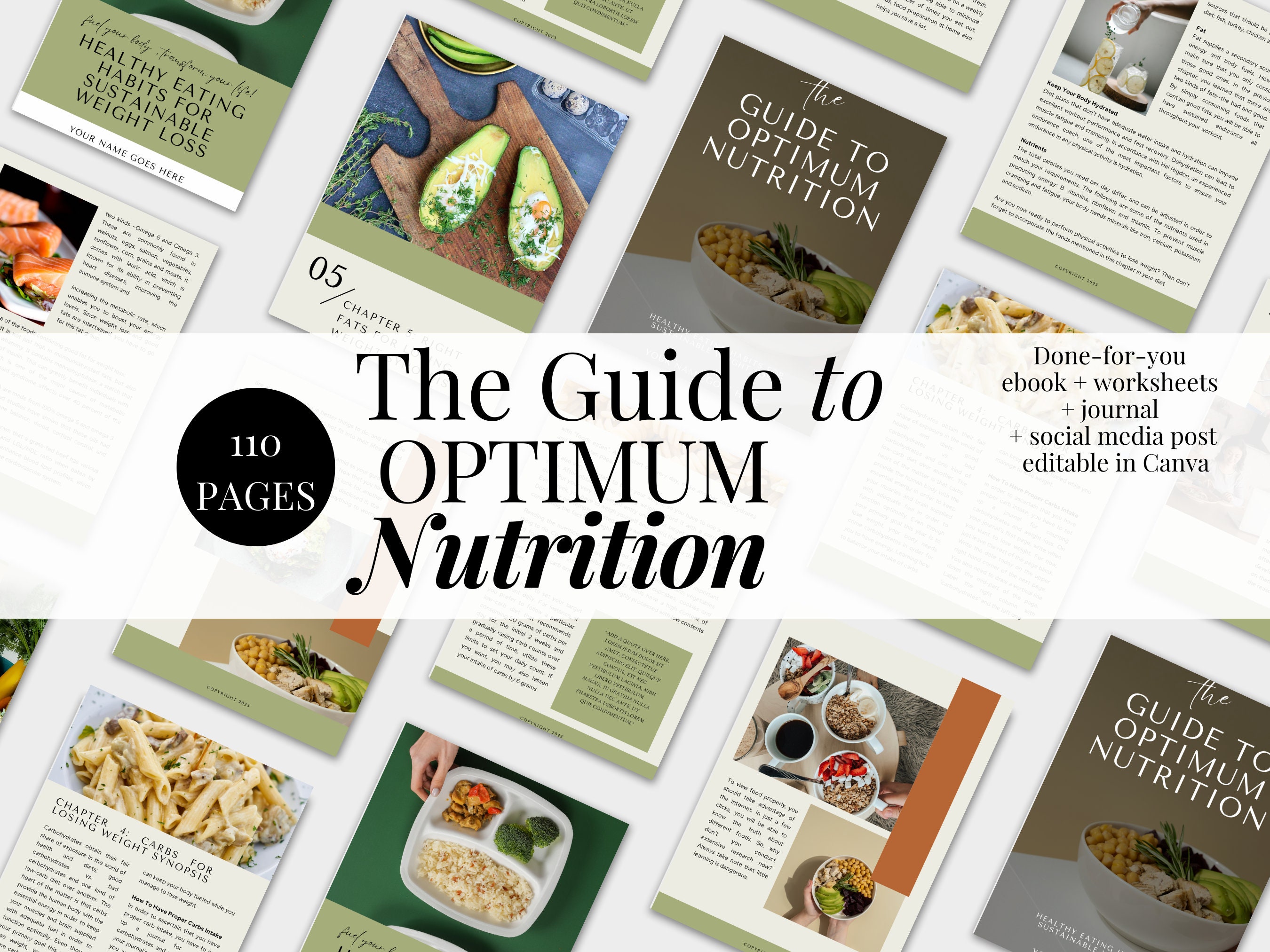 Optimum Nutrition Guide Ebook | Weight Loss Coaching Program (canva ...