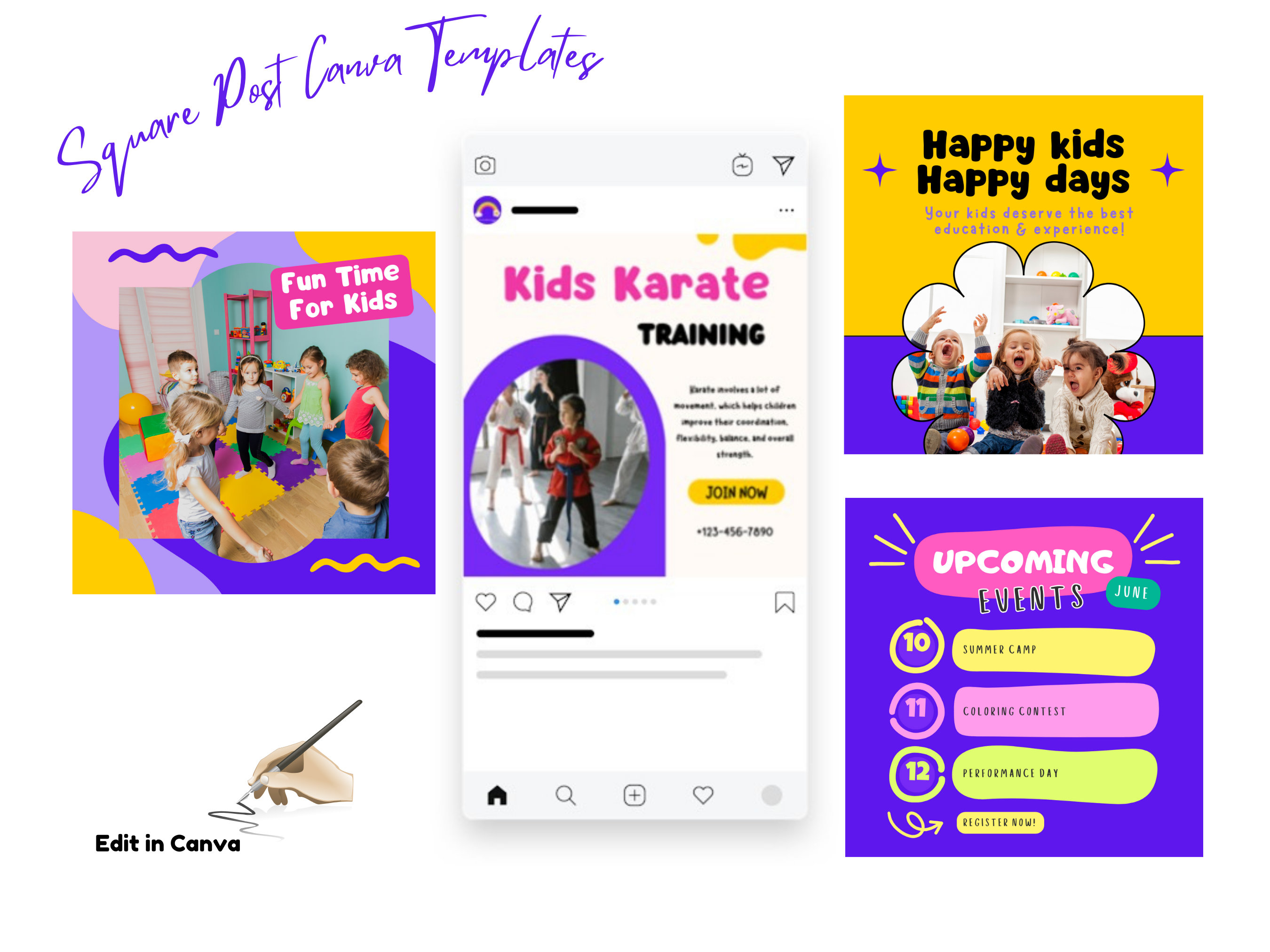 40 Kids Education Instagram Templates | School Kids Content | Canva ...