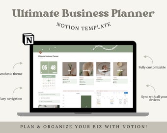 Notion Business Planner | Project Management, Client Dashboard (Digital Planner)