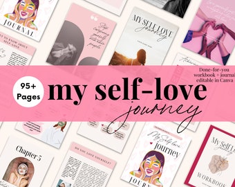 Self Love Journey Ebook Workbook | Coaching Content, Journal (Canva Template)