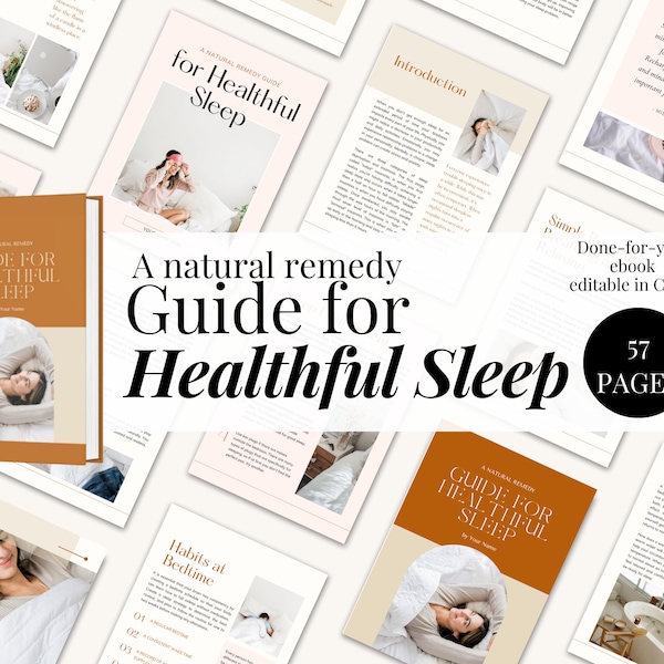 Sleep Well Done For You Ebook | A Natural Remedy Guide for Healthful Sleep | DFY Rebrandable Ebook | Life Wellness Health Coach