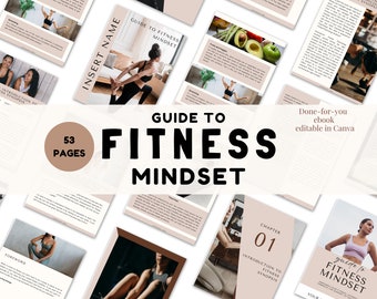 Fitness Mindset Ebook, Coaching Program Template (Canva Editable)