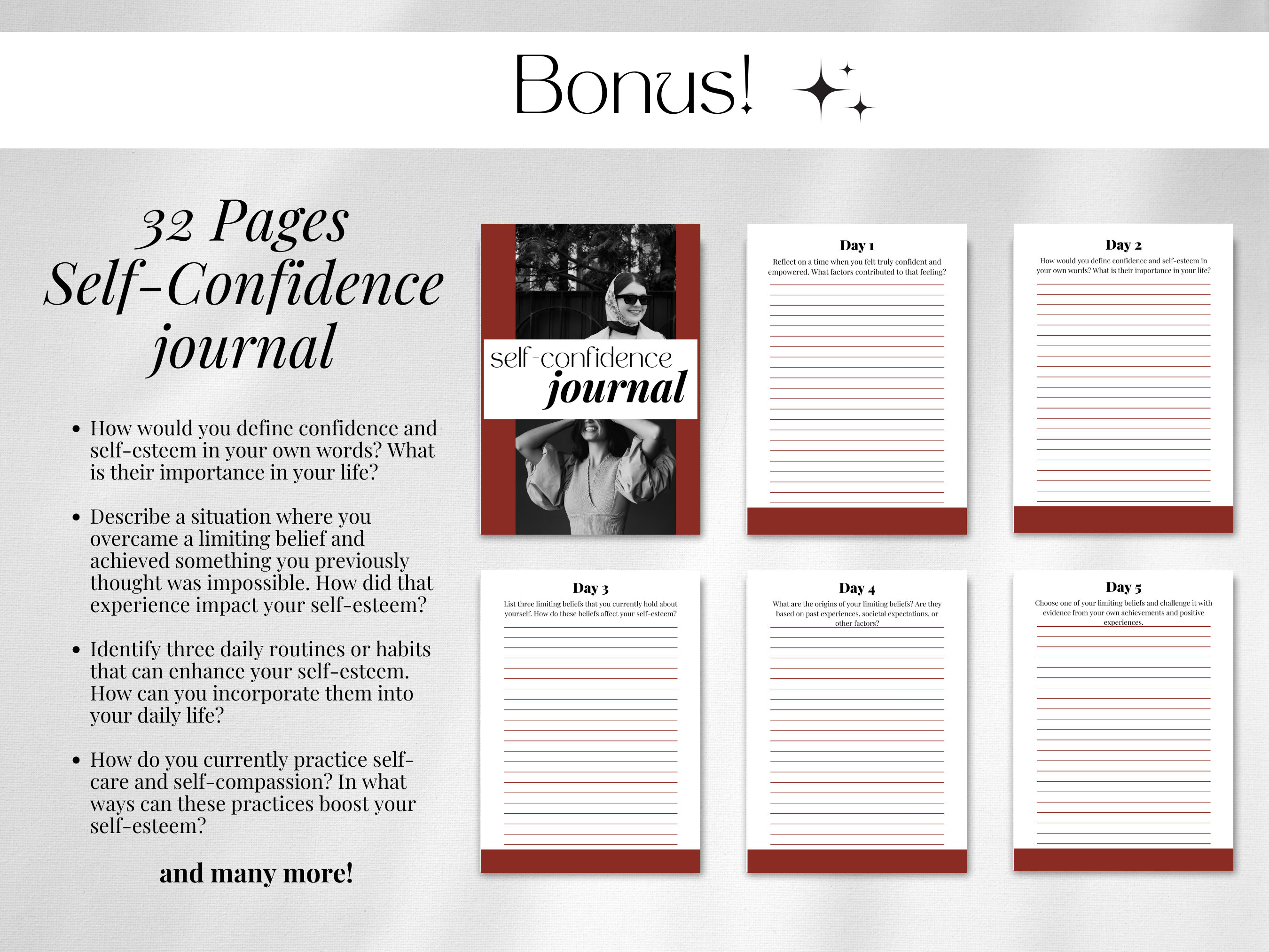 Self Confidence Ebook Workbook | Coaching Lead Magnet (canva Editable ...