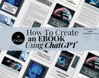 ChatGPT Ebook Creation Guide | Canva Editable (Digital Download)