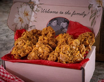 Caramelo casero de copos de maíz con mantequilla de maní