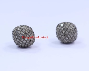 Perles intercalaires bille 3mm métal argent platine