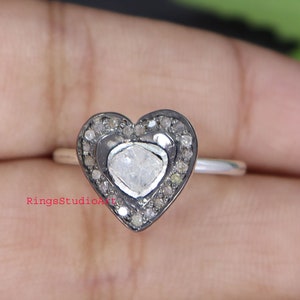 Natural Polki Diamond Ring / Diamond Polki Ring / Diamond Ring / Engagement ring / 925 Sterling Silver Ring / Wedding Ring / Gift for her