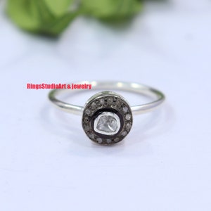 Natural Polki Diamond Ring / Diamond Polki Ring / Diamond Ring / Engagement ring / 925 Sterling Silver Ring / Wedding Ring / Gift for her