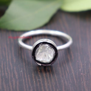 Natural Polki Diamond Ring / Diamond Polki Ring / Diamond Ring / Engagement ring / 925 Sterling Silver Ring / Wedding Ring / Gift for her